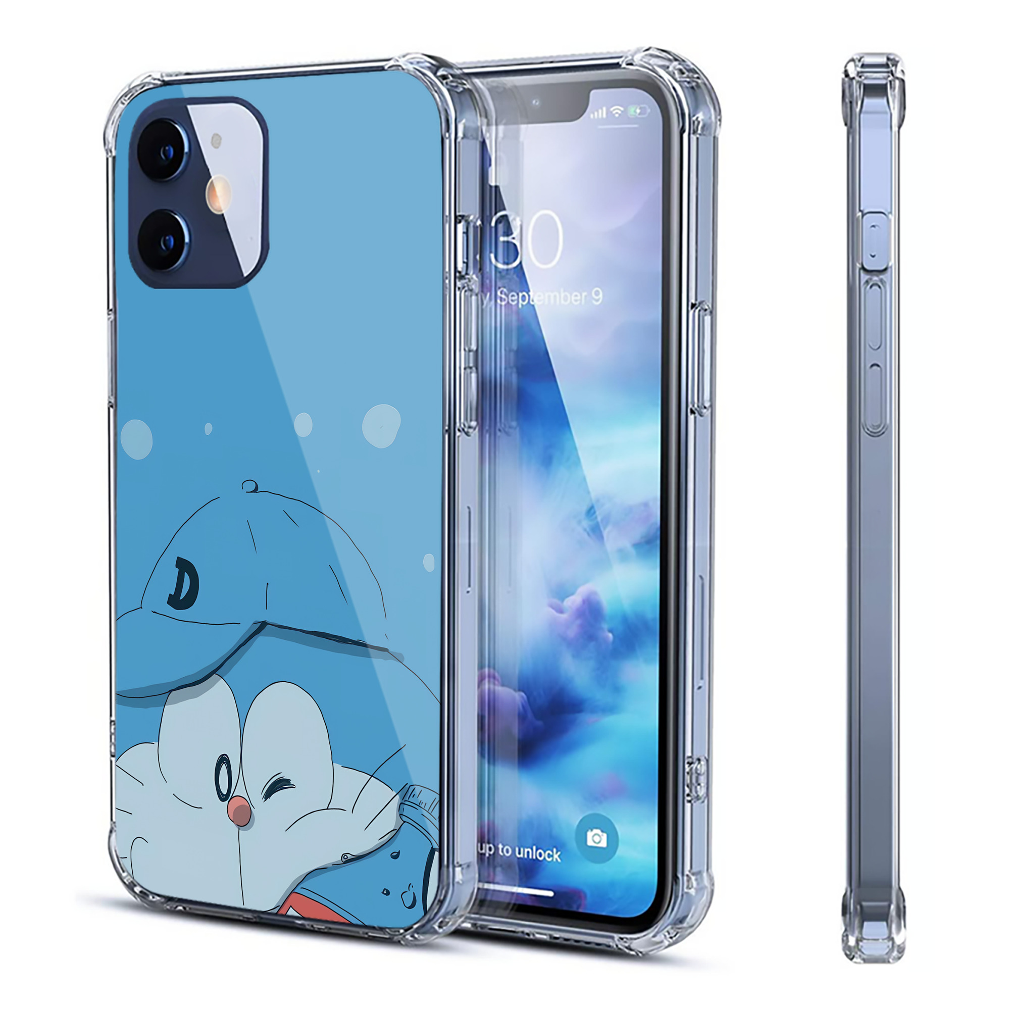 （画像用） ドラえもん Doraemon 【iPhone 12シリーズ対応】透明スマホケース（クリアソフトケース）